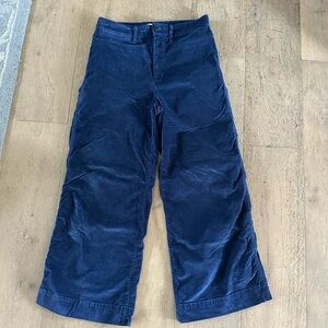 Madewell womans Navy Wide-Leg Corduroy Pants